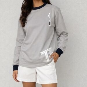 Fila Athletic Pullover Top Gray Navy XL